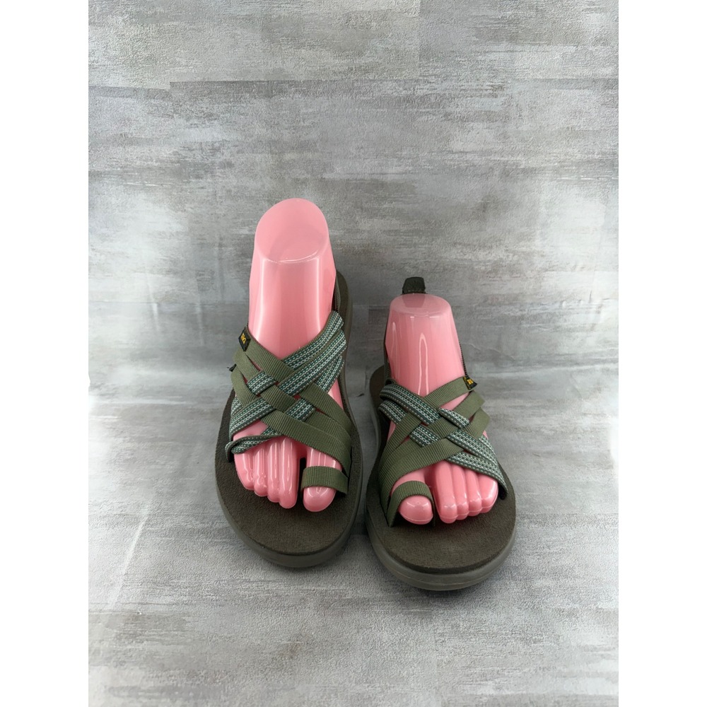 Teva Voya Infinity Olive Green Strappy Sandals Women Sz 7 1099271 Mush Topsole